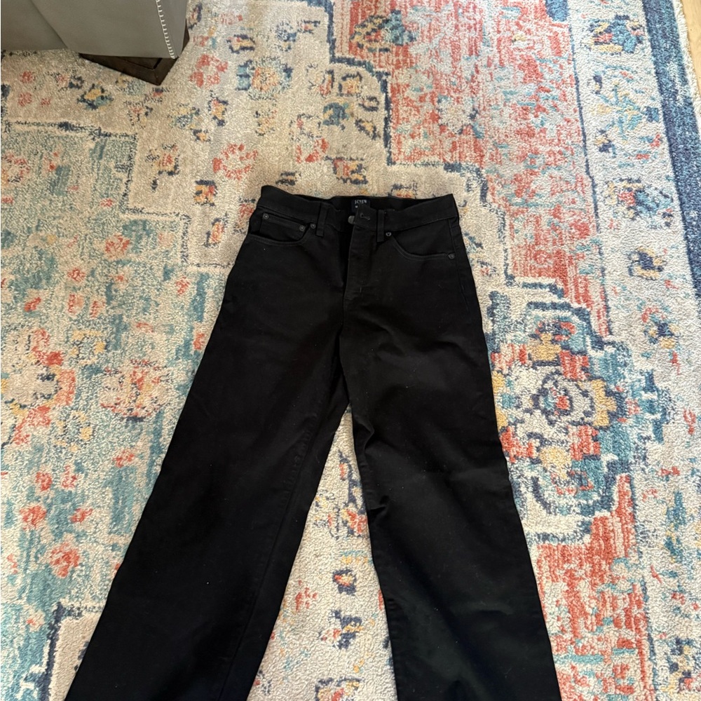 J. Crew women’s wide crop Black Jeans